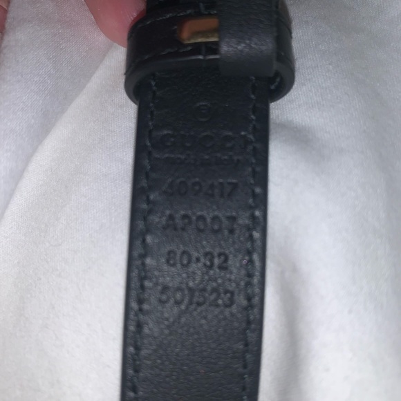 AUTH - GUCCI Leather belt with Double G buckle - Picture 3 of 8